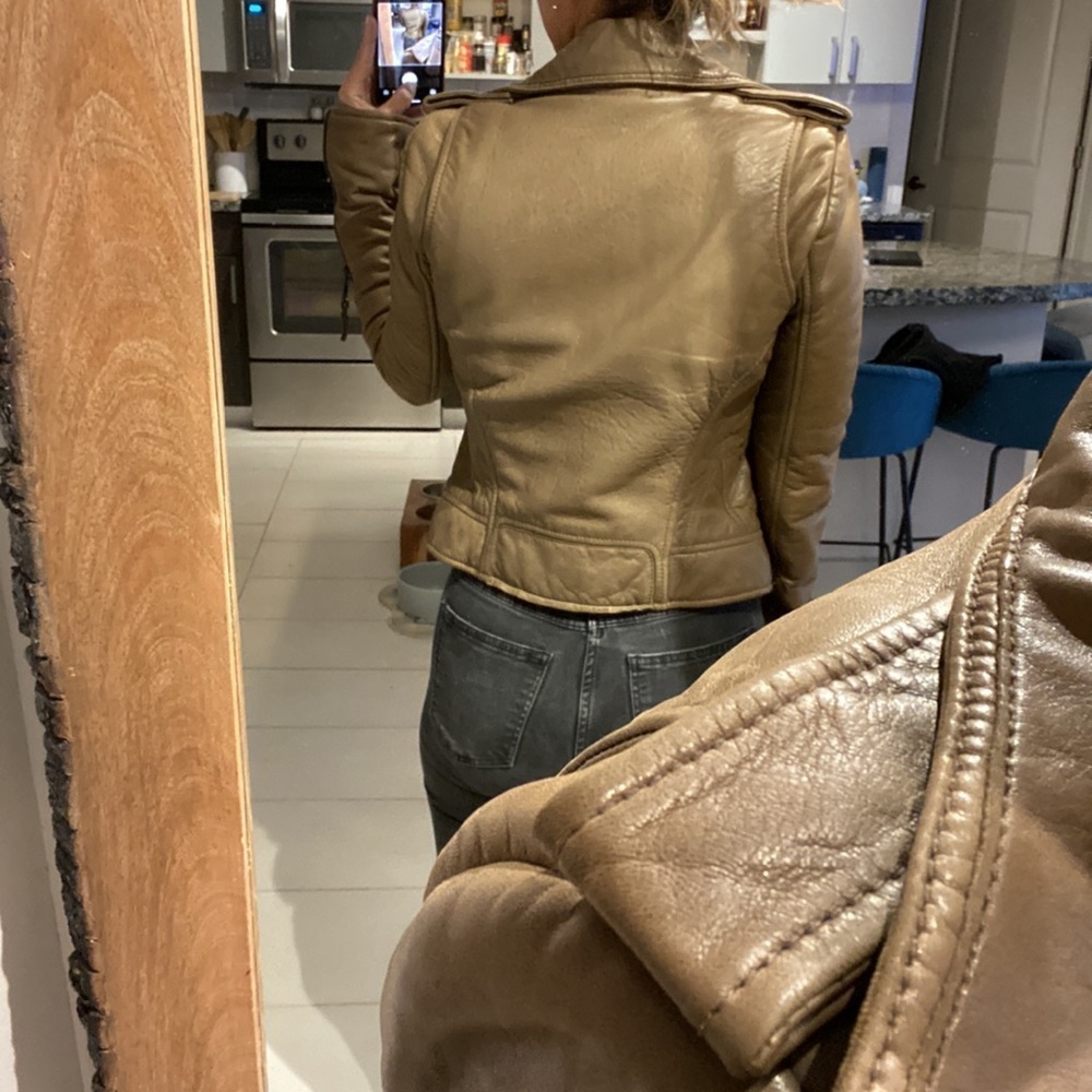 Balenciaga leather jacket lamb green/khaki Small - Picture 7 of 12